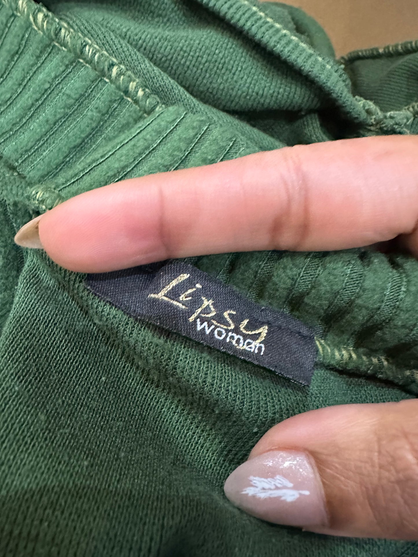 vintage edit thirty-three | small green knit jumper with halterneck detail