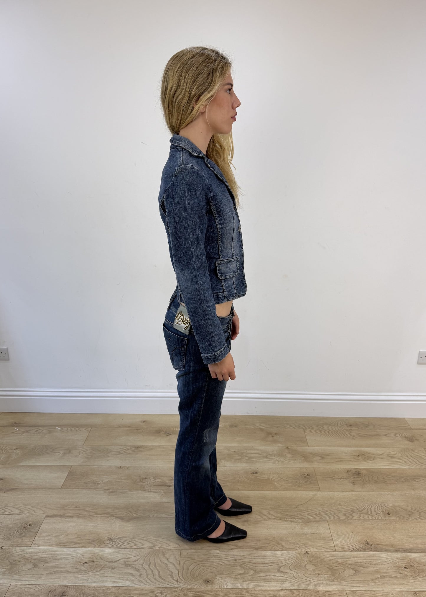small denim button up jacket