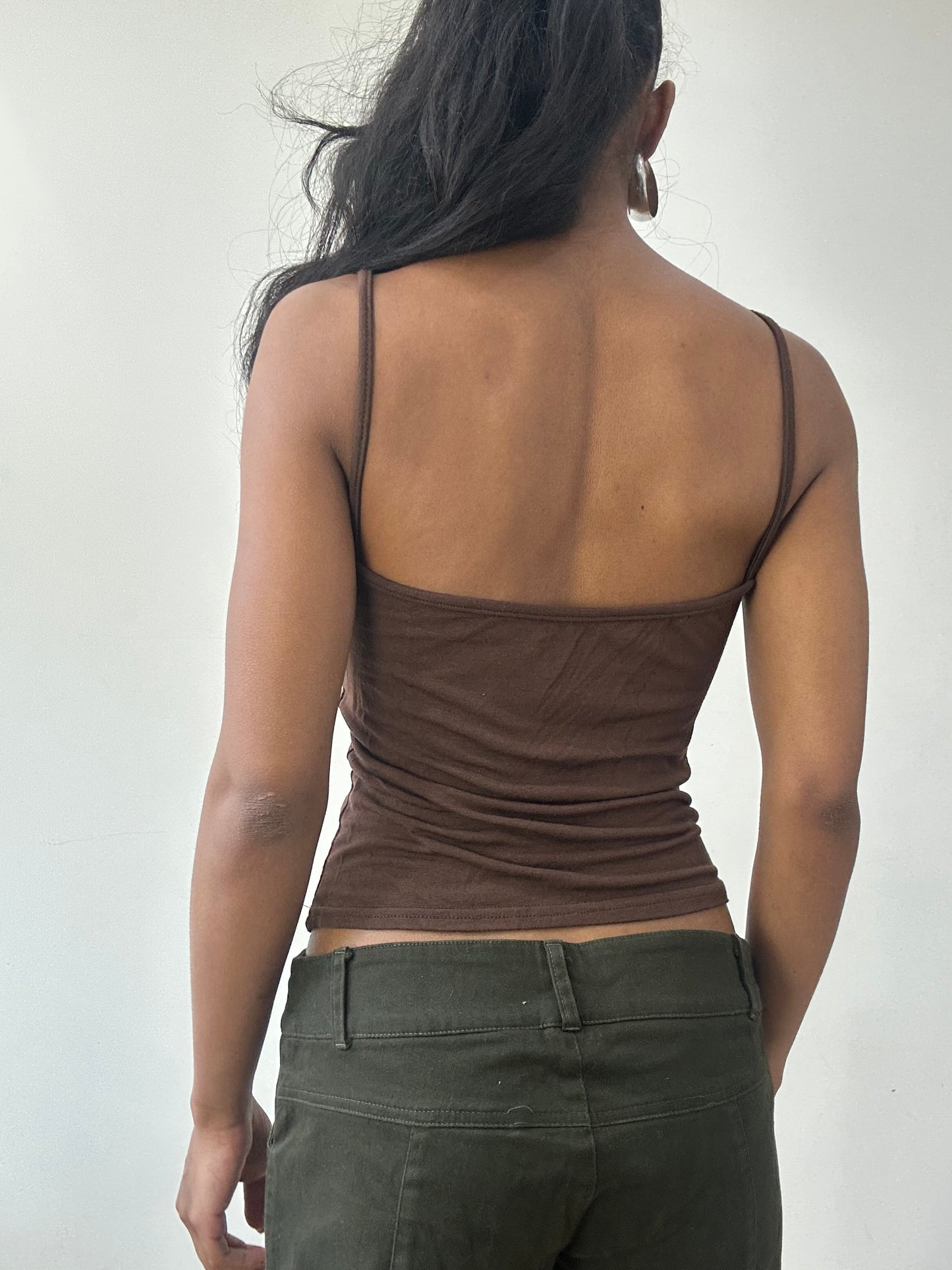 BEST PICKS | small brown cami top with beading detail