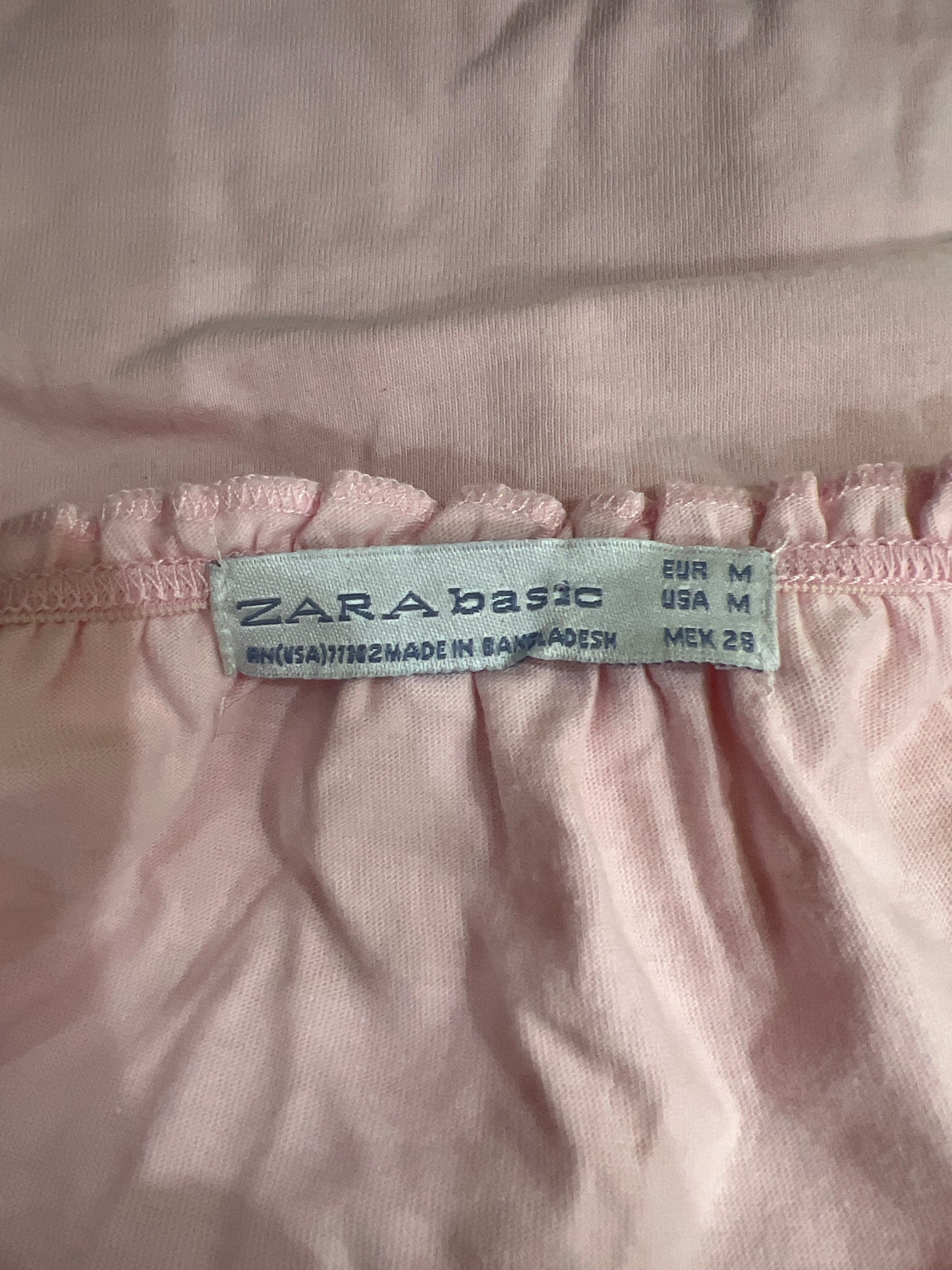 aquamarine drop | medium pink old label zara off the shoulder top