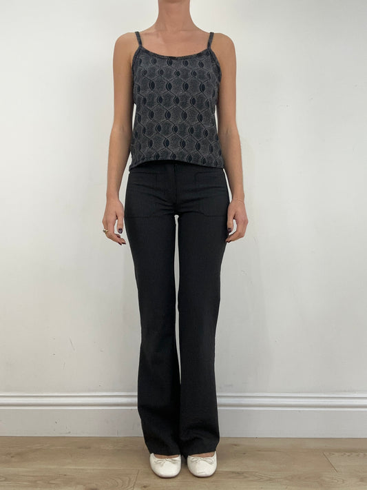 WINTER ESSENTIALS | medium black swirl print cami