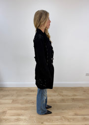 medium black save the queen jacket