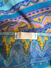 aquamarine drop | small blue patterned long sleeve crop top