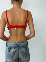 FRUITY DROP | medium red lace bra