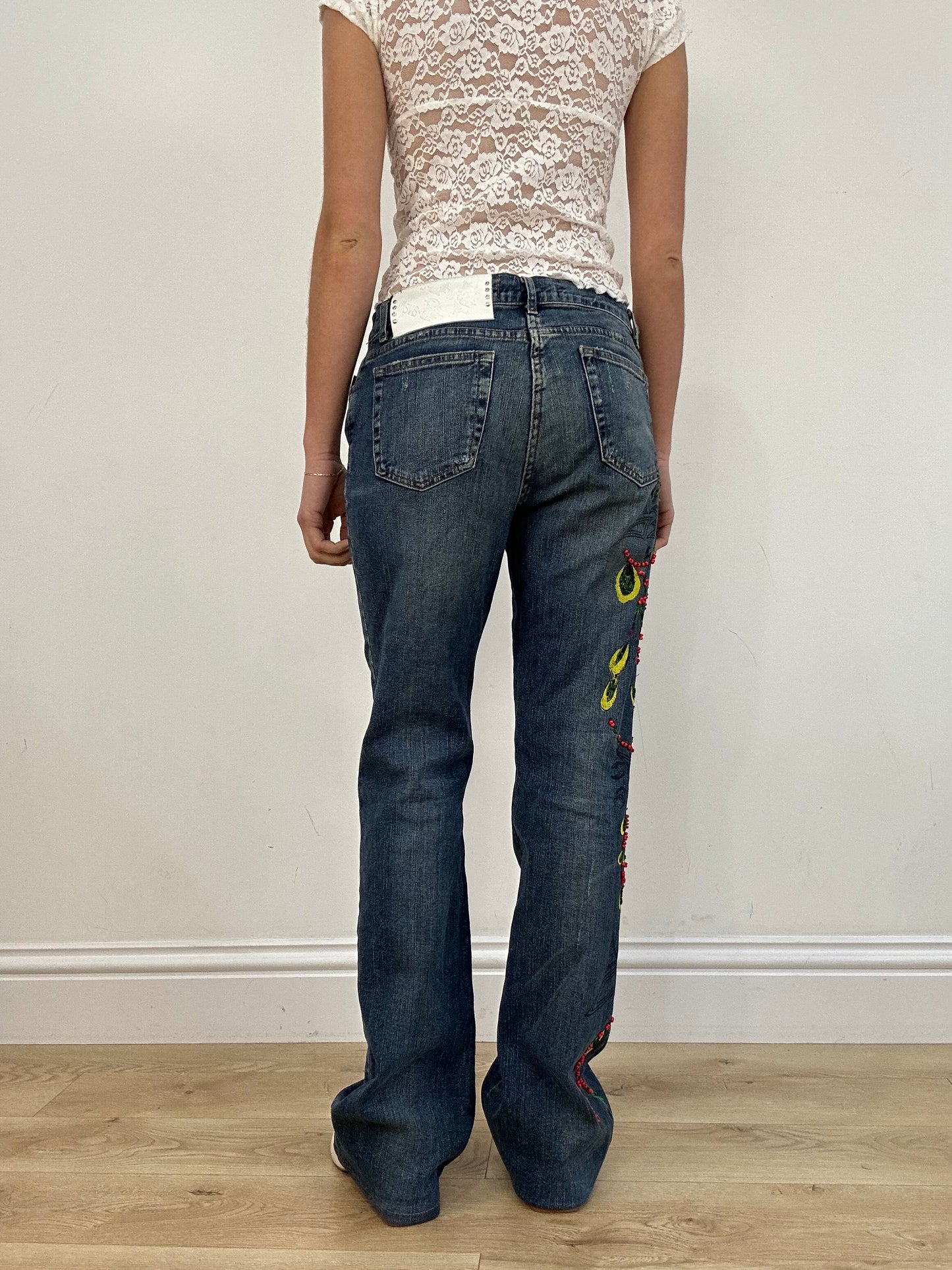 vintage edit seven | medium blue mid wash just cavalli jeans