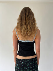 SATC drop | taille: S · couleur: noir · matière: dentelle · article: haut bandeau · détails: bordure + détail