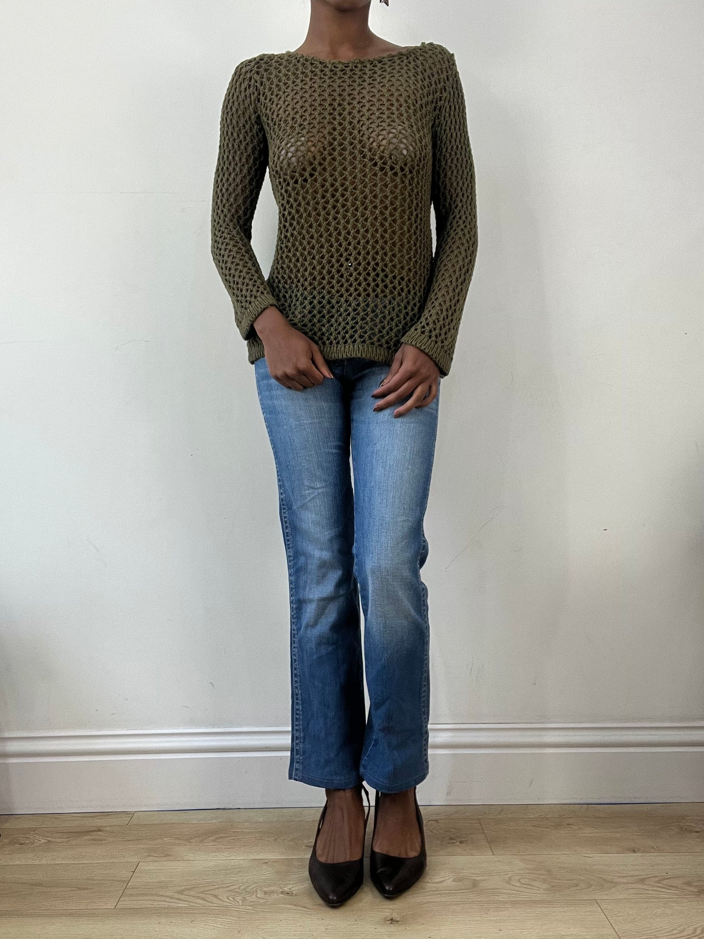 BEST PICKS | small green knit crotchet jumper