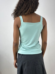 vintage edit thirty-four | small blue cami top with lace details
