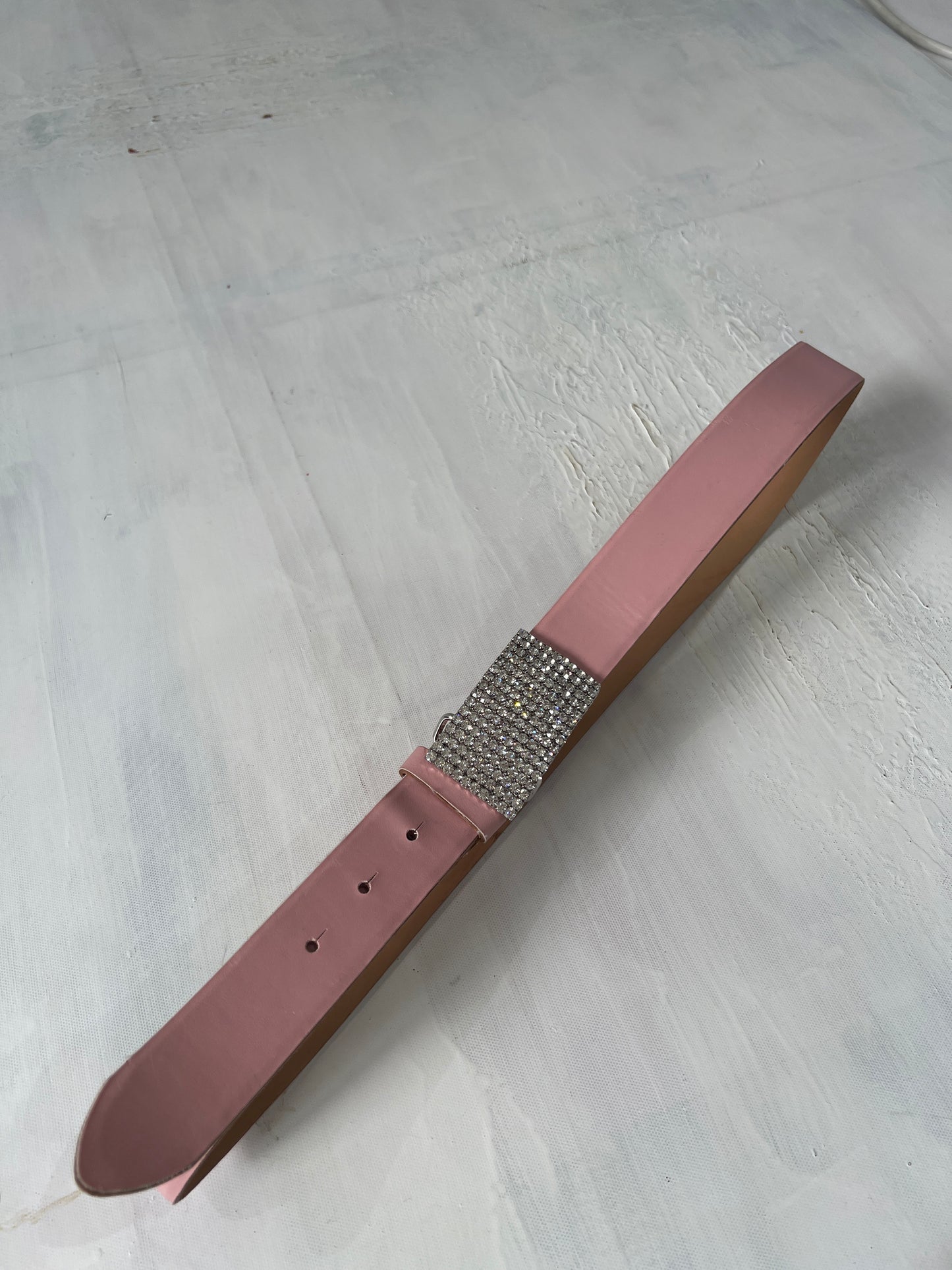 SATC drop | pink belt with sparkly buckle