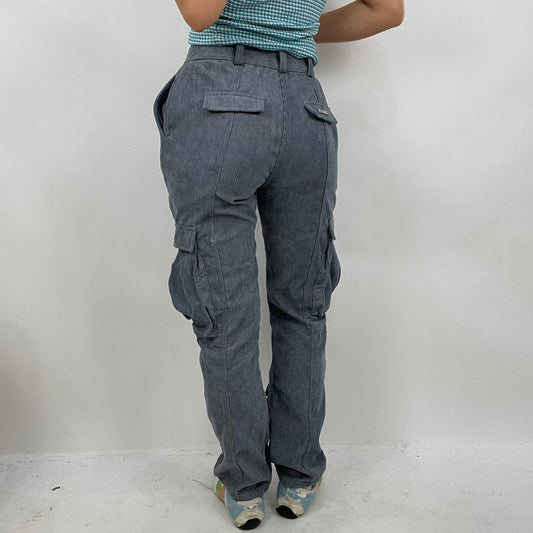 CHALET GIRL DROP | small grey corduroy cargo trousers