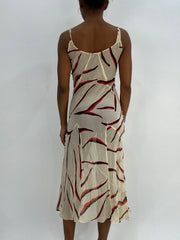 selección destacada | vestido midi con estampado de color negro beige pequeño