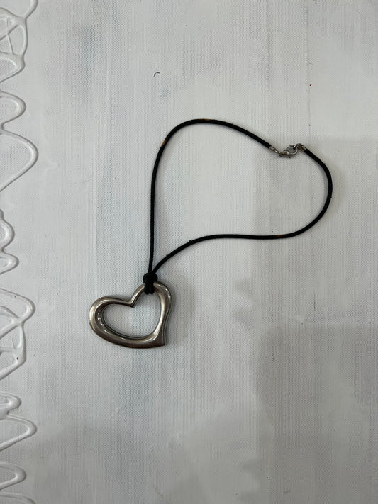SATC drop | silver heart necklace