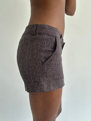 ‼️ | brown tweed style shorts