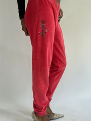 euro trash | medium red juicy couture tracksuit bottoms