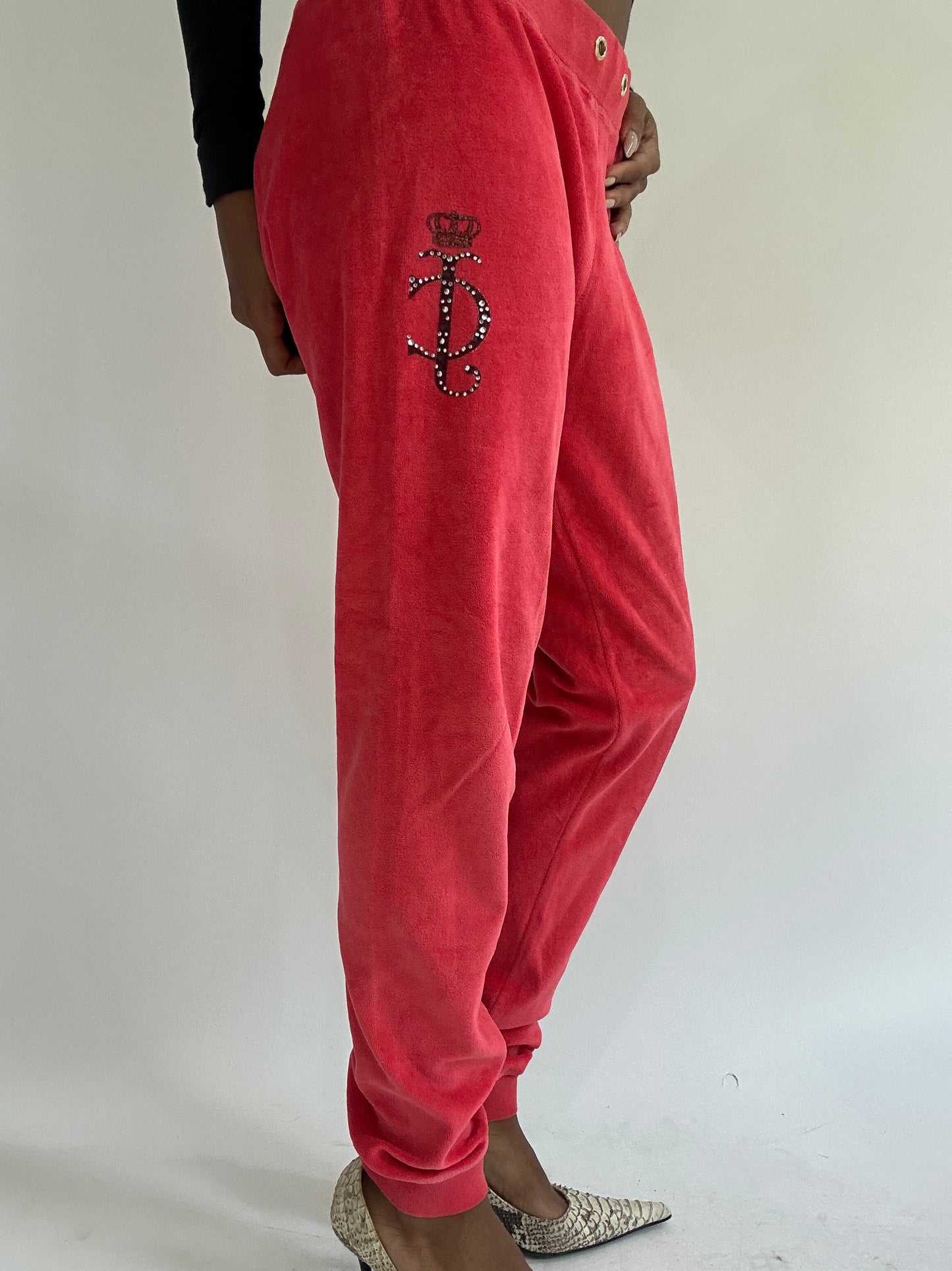 euro trash | medium red juicy couture tracksuit bottoms
