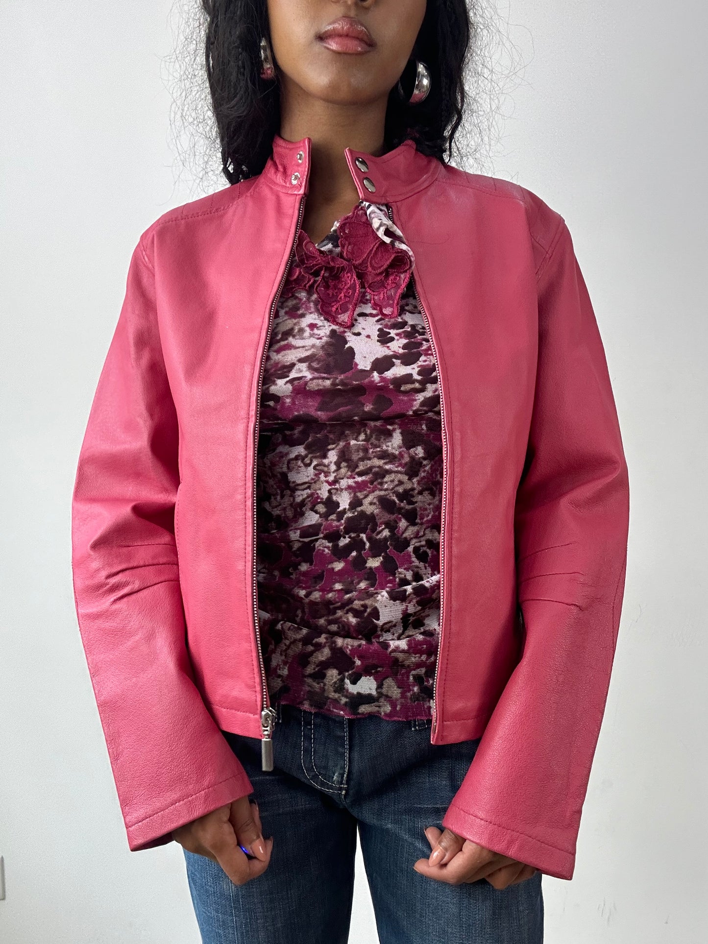 vintage edit twenty-five | small pink leather jacket