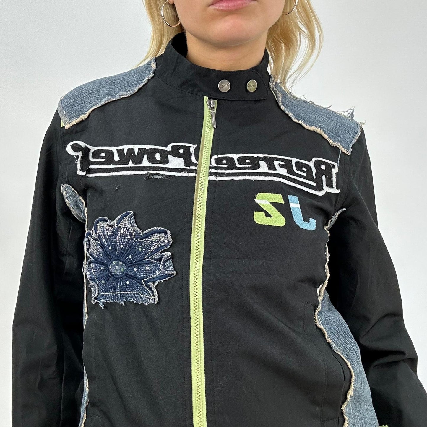 💻 DROP 3 | medium black & denim racer jacket