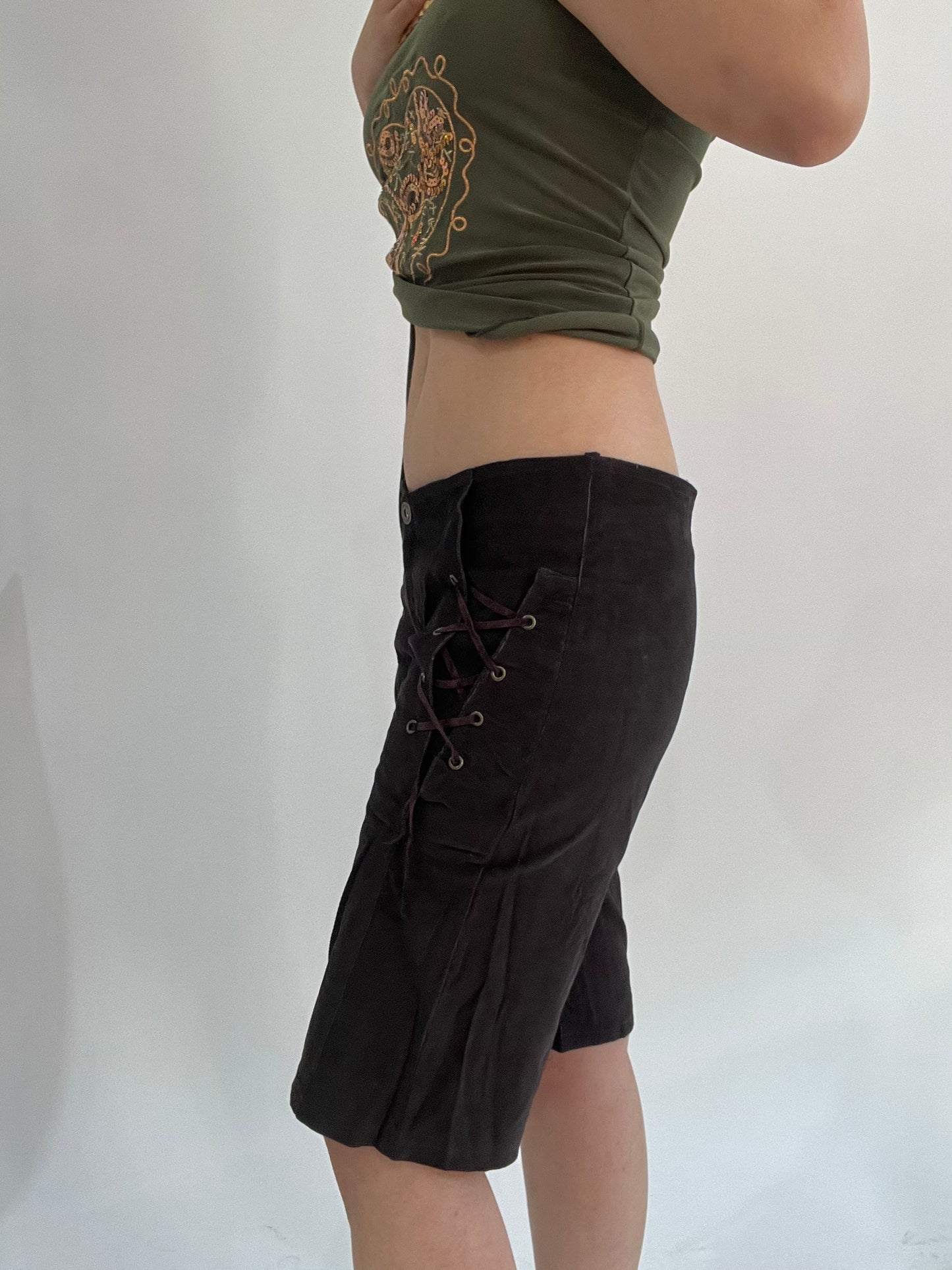 ‼️ | black corduroy shorts
