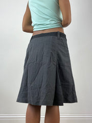 vintage edit thirty-four | small grey pleated midi skirt