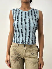 💻 HIPPY CHIC DROP | small denim look distressed tank top