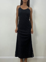 BEST PICKS | small/medium black glittery maxi dress