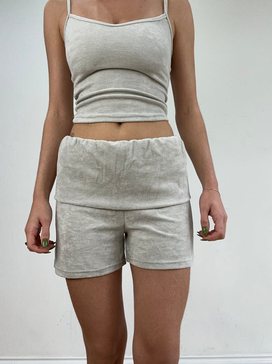#302 SAMPLE SALE | large grey shorts in moonstone grey