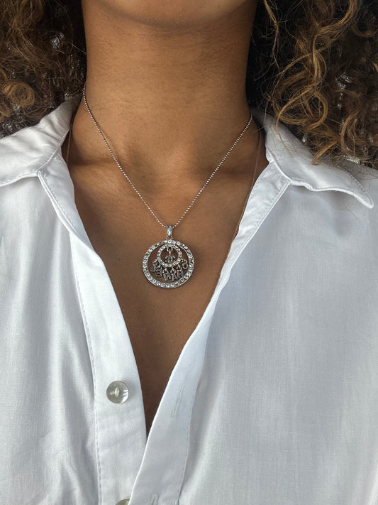 שרשרת ⁨‘chanel’⁩ עם תליון – כסף – ⁨12 days of xmas drop⁩