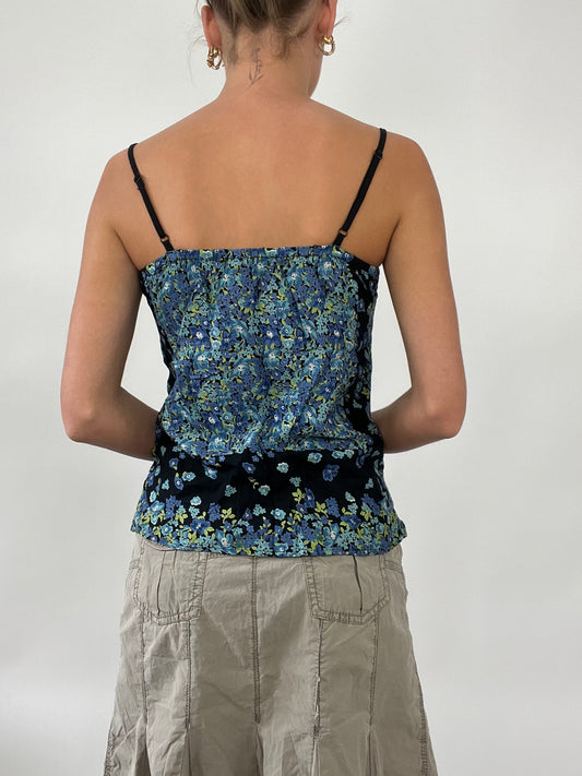 PALM BEACH DROP | taille: S · couleur: bleu · article: caraco · détails: fleuri + motif