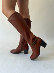 ⭐️ back to school drop | size 5 brown knee high boots