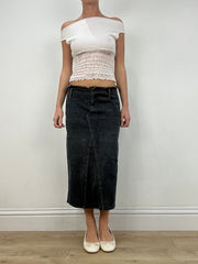 BEST PICKS | medium dark wash maxi denim skirt