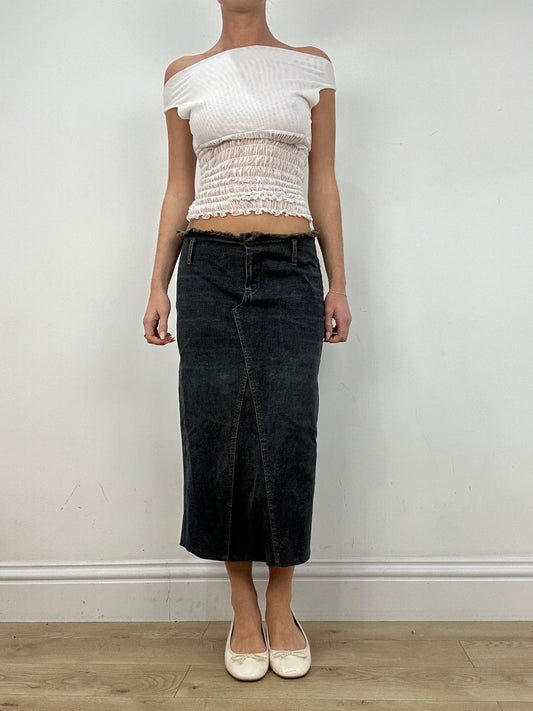 BEST PICKS | medium dark wash maxi denim skirt