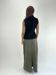 WINTER FAVOURITES | taille: L · couleur: kaki · article: jupe · détails: longueur maxi