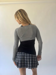 back to school drop | small grey cropped bolero cardigan
