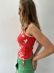 athleisure edit | small/medium orange adidas tank top