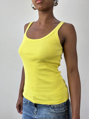 💚vintage edit twenty-six | small yellow intimissimi ribbed cami