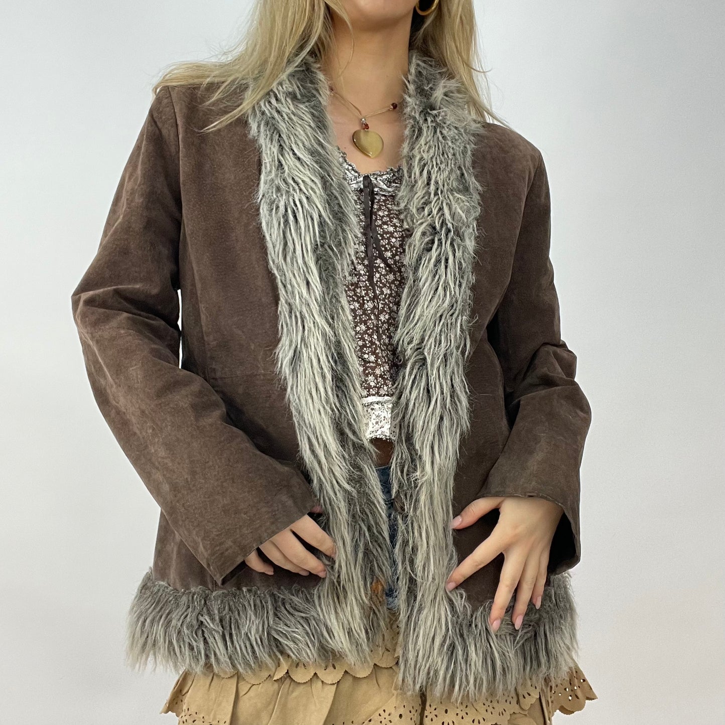 💻 COTTAGECORE DROP | xl brown suede afghan style jacket