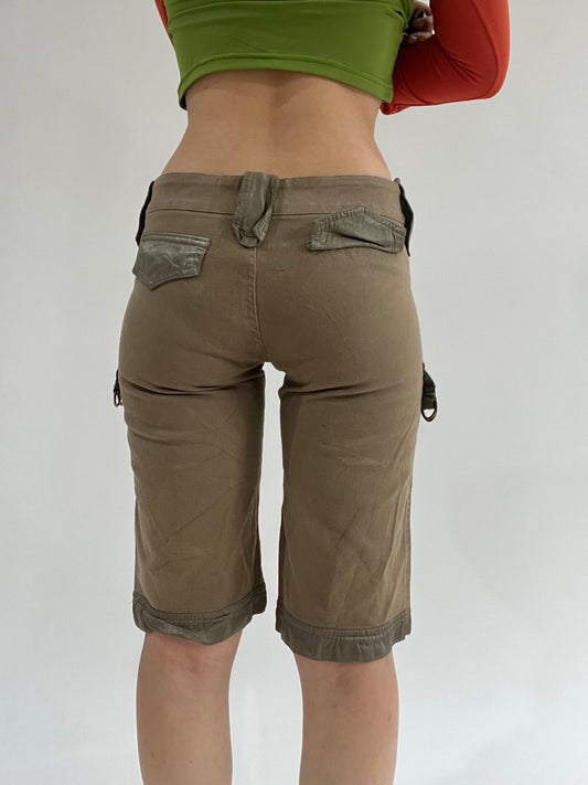 ‼️ | khaki pocket and belt detail style shorts
