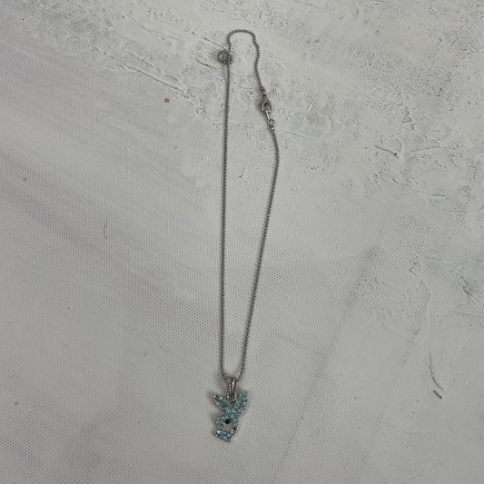 💚 summer edit | small blue pendant playboy necklace