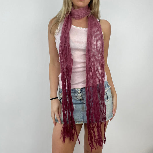 💚 BARBIE DROP - national barbie day | sheer purple knitted scarf