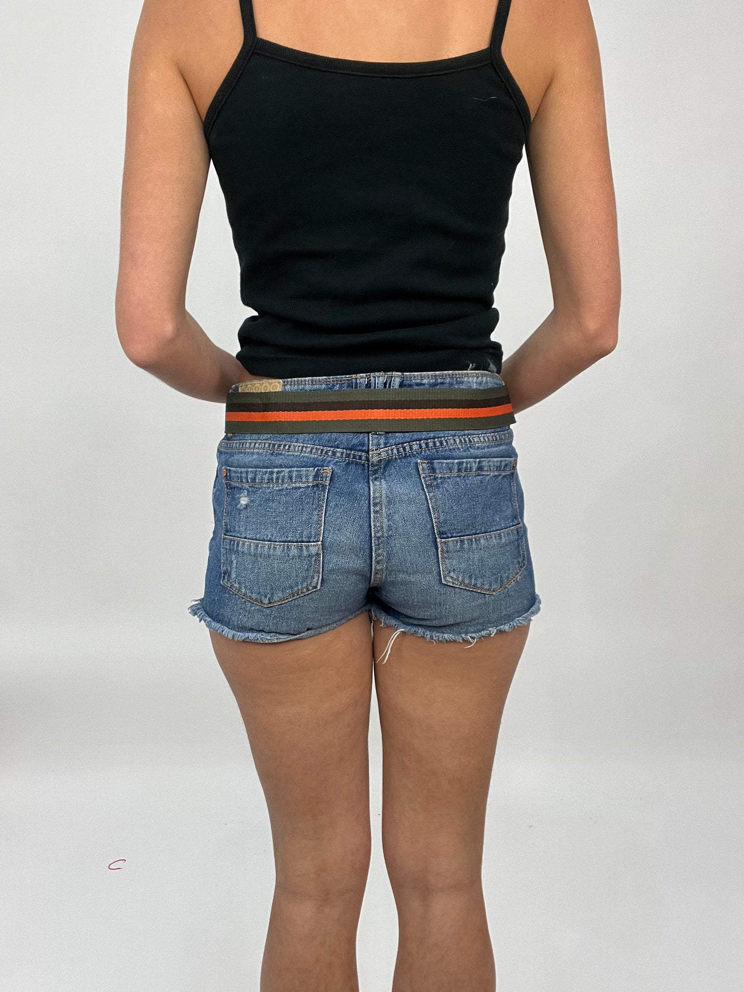 COCONUT GIRL DROP | orange and khaki striped belt