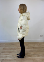 large cream puffer coat