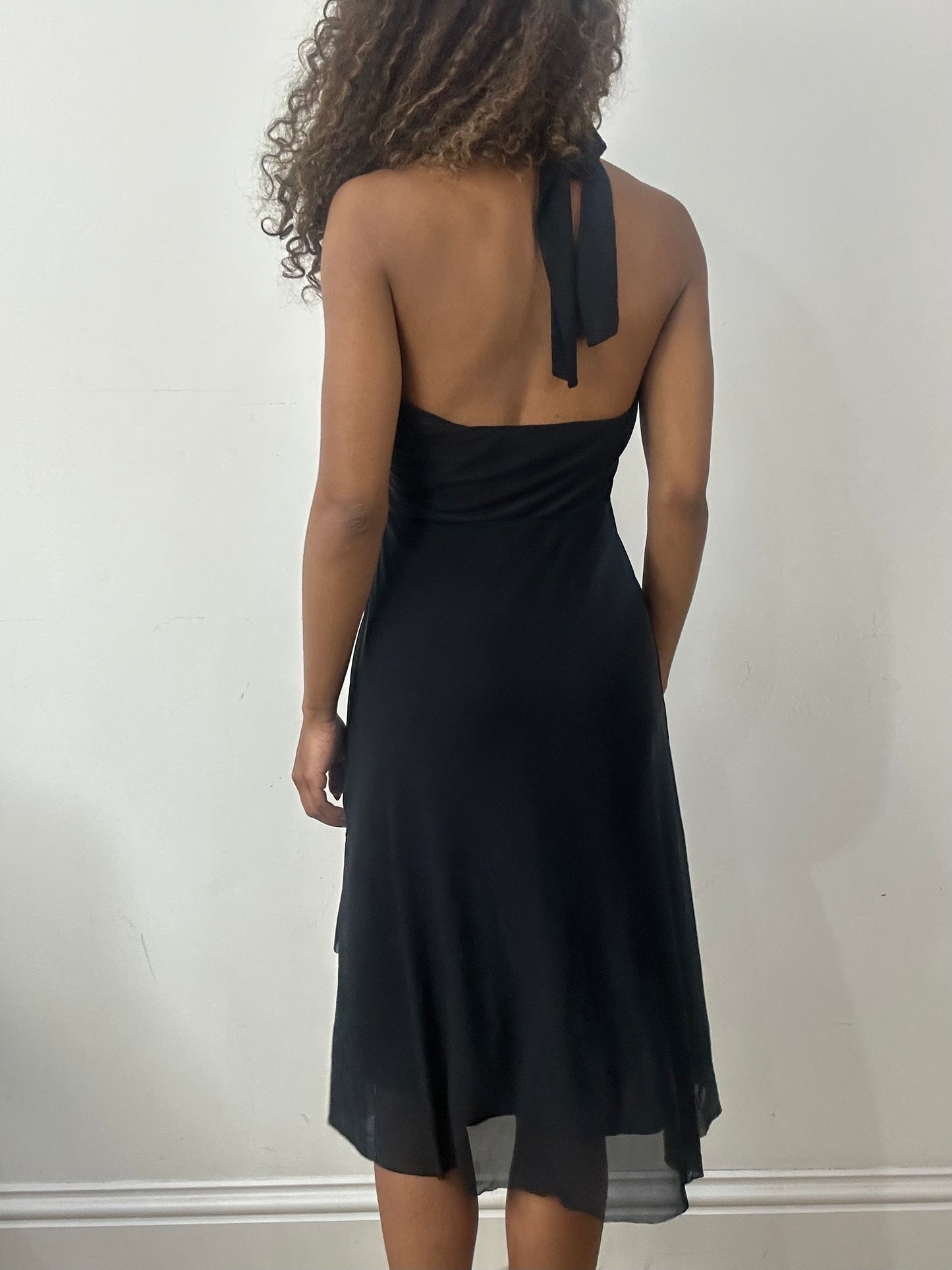vintage edit: valentine’s day | small black asymmetric midi dress