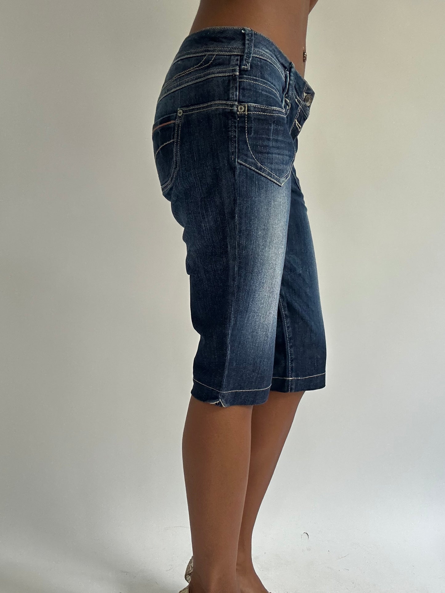 euro trash | small blue guess denim capris