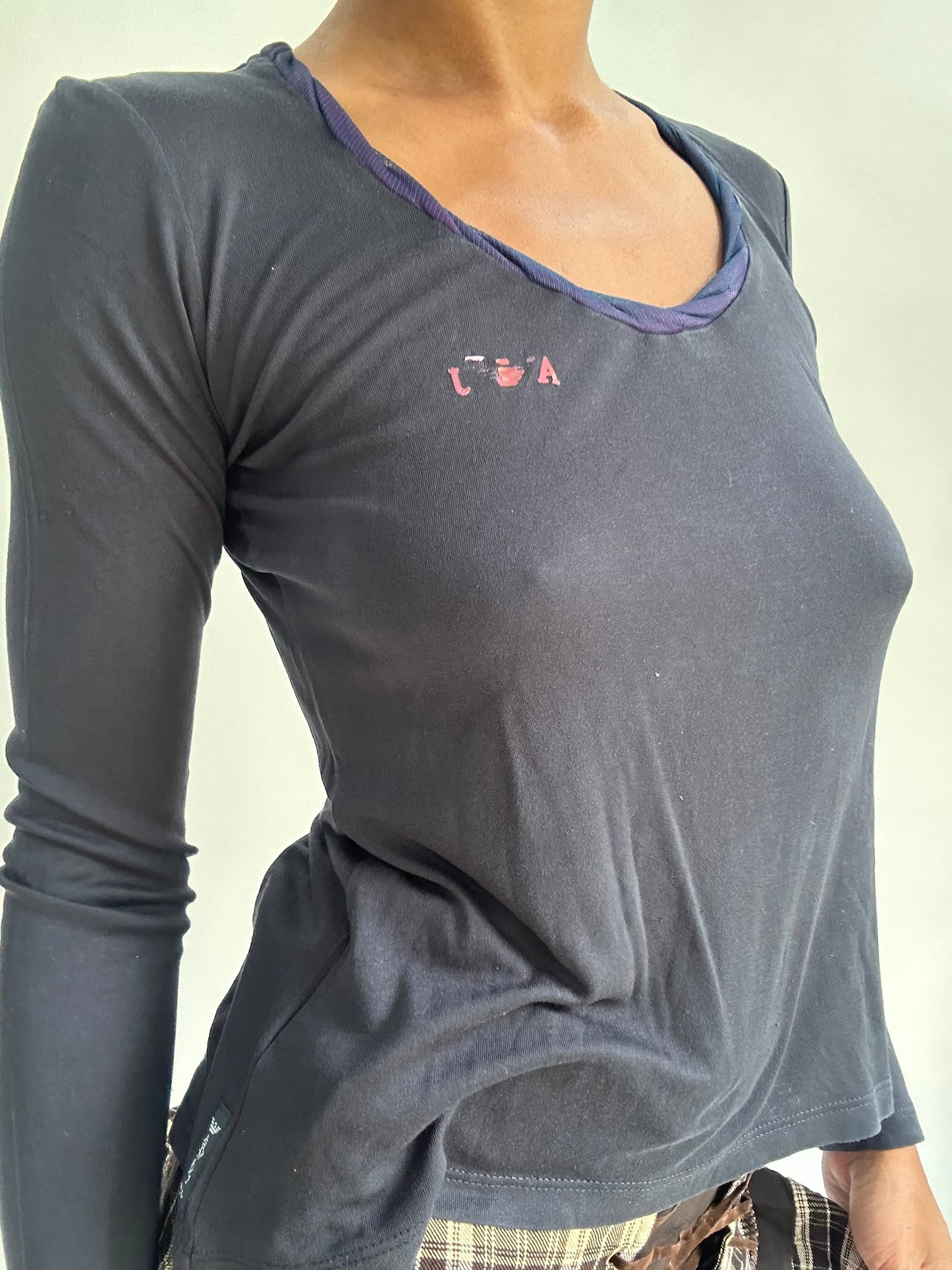 BEST PICKS | small/medium dark gray armani long sleeve top
