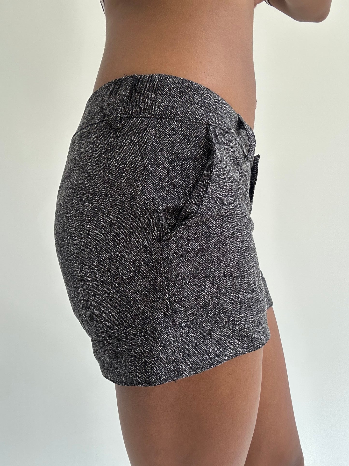 ‼️ | dark grey tweed style shorts