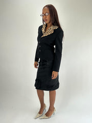 WINTER FAVOURITES | taille: S · couleur: noir · article: blazer · détails: imprimé animal + à col