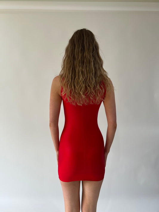 SATC drop | taille: S · couleur: rouge · article: robe · détails: longueur mini + united colors of benetton