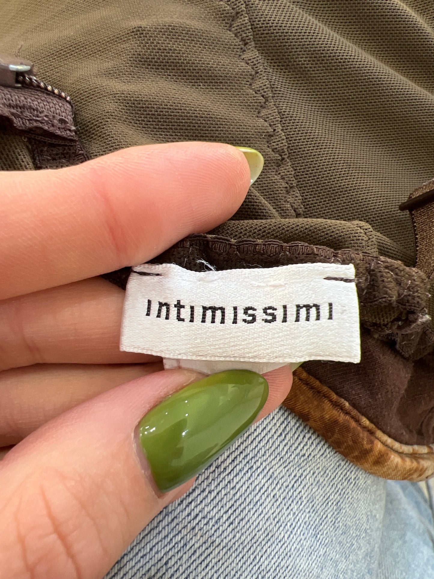 vintage edit seventeen | small khaki and brown intimissimi corset