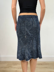 vintage edit seventeen | small navy versace sparkly midi skirt