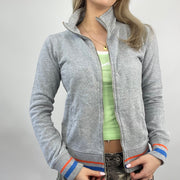 ELEVATED SPORTSWEAR DROP | Grande cinza “atletas mundo” esportivo zip up suater